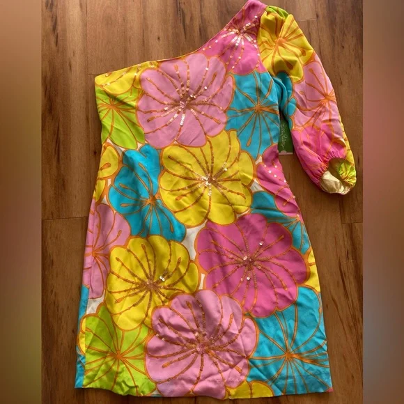 sachin and babi light blue dress Lilly Pulitzer Airbella Sequin Shift Dress